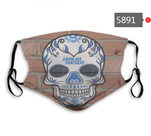 2020 NFL Carolina Panthers #4 Dust mask with filter->nfl dust mask->Sports Accessory